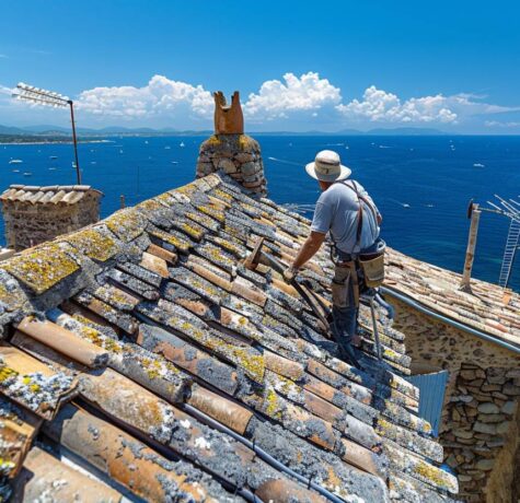 Restauration d'une toiture classée par un artisan couvreur à Saint-Tropez