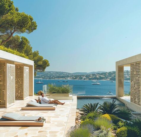 Terrasse paisible à Saint-Tropez avec solutions anti-bruit innovantes
