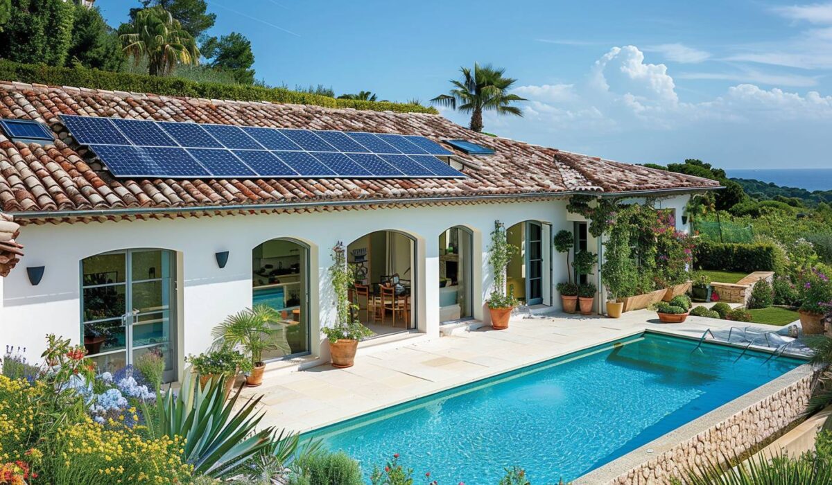 Villa à Saint-Tropez avec toiture optimisée pour ventilation et climatisation