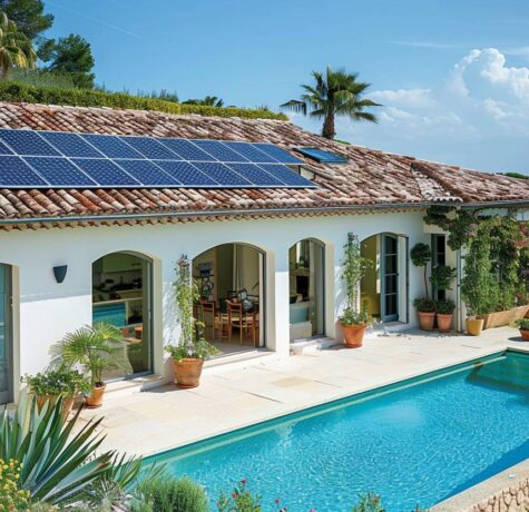 Villa à Saint-Tropez avec toiture optimisée pour ventilation et climatisation
